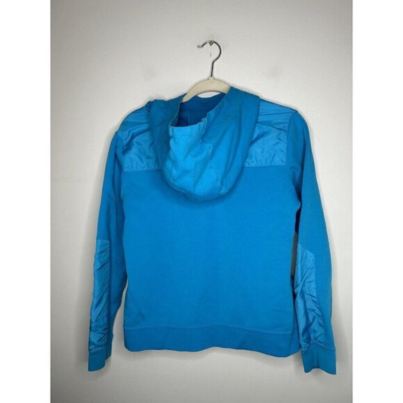 Nike Swoosh Ninja Neck Hoodie Blue Long Sleeve Vintage Y2K Size Medium - Picture 6 of 12